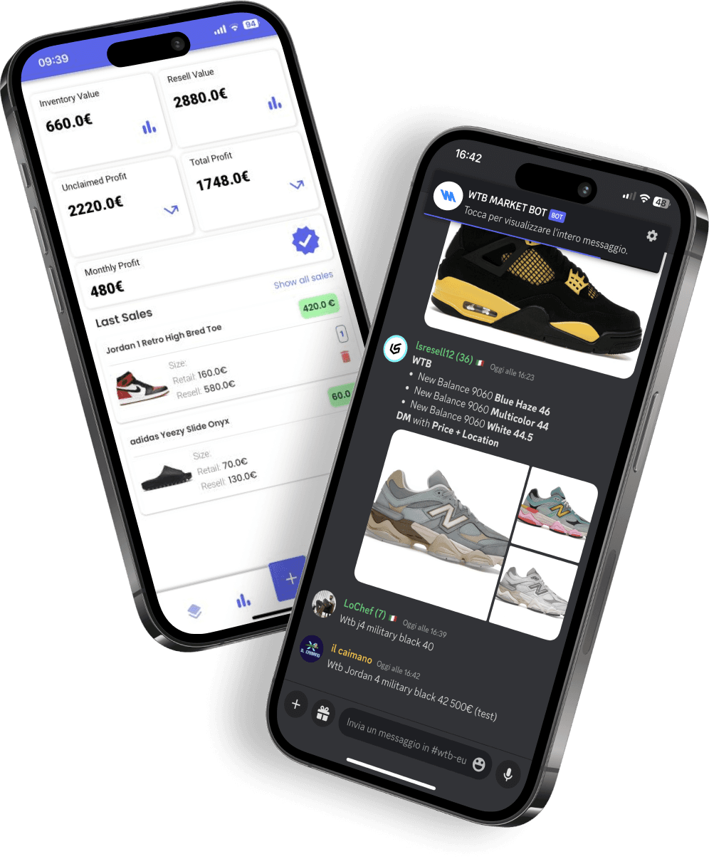 WTB Market app and Discord community preview